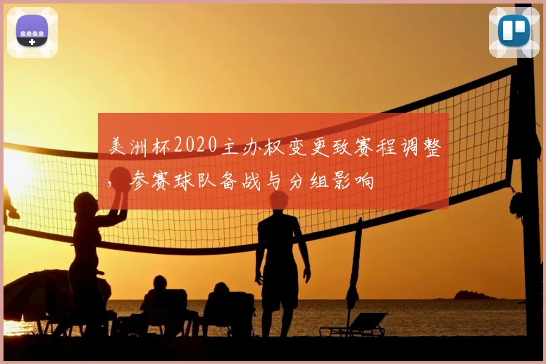 美洲杯2020主办权变更致赛程调整，参赛球队备战与分组影响